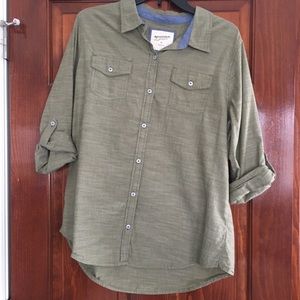 Green Button Down